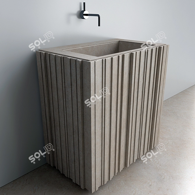 Ishiburo Sink: Sleek Design Inspired by Kengo Kuma 3D model image 1