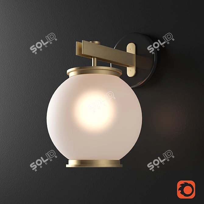 Elegant Rh Manon Sconce 3D model image 2