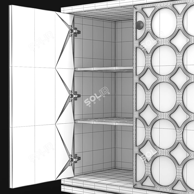 Modern Austin Chest with 3 Doors 3D model image 3