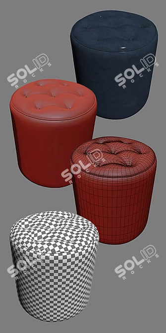 Luxury Bespoke Ottoman - STL-B0276 3D model image 3