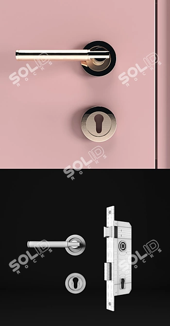 Sleek Modern Door 3D model image 3