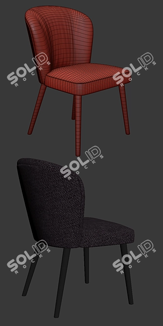 Minotti Aston & Luo Dining Chair Set: Stylish & Elegant Furniture 3D model image 3