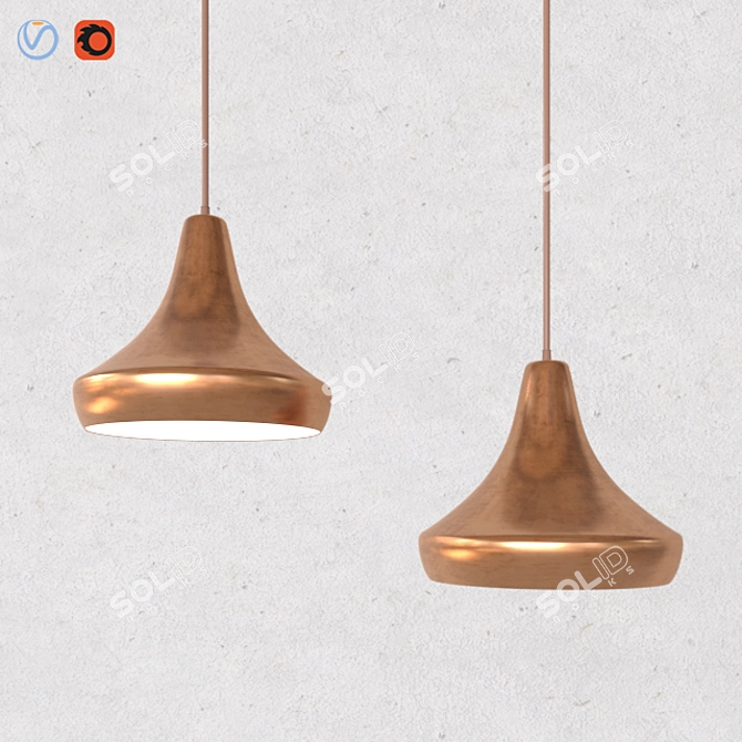 Elegant 3D Pendant Lamp 3D model image 1