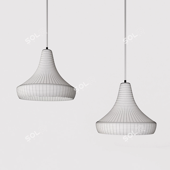 Elegant 3D Pendant Lamp 3D model image 2