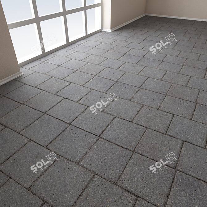 Seamless Pavement Slabs  High Detail 3D model image 3