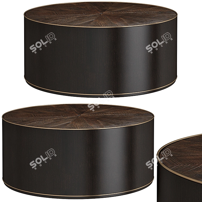 Elegant Lucas Round Coffee Table 3D model image 1