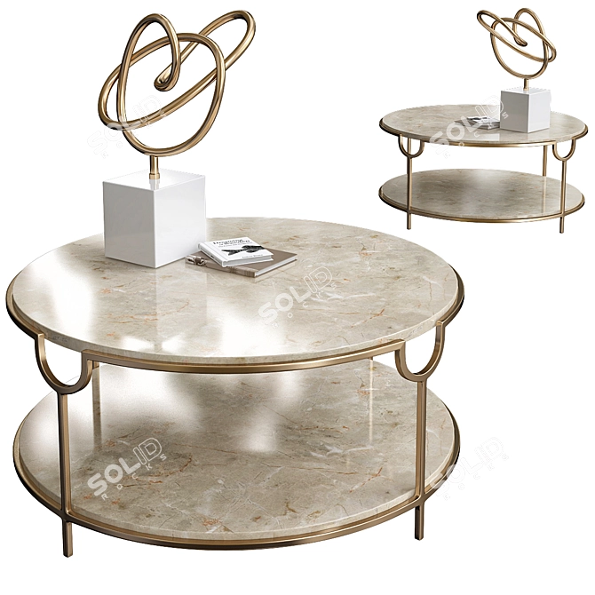 Chic Tiered Coffee Table 3D model image 1