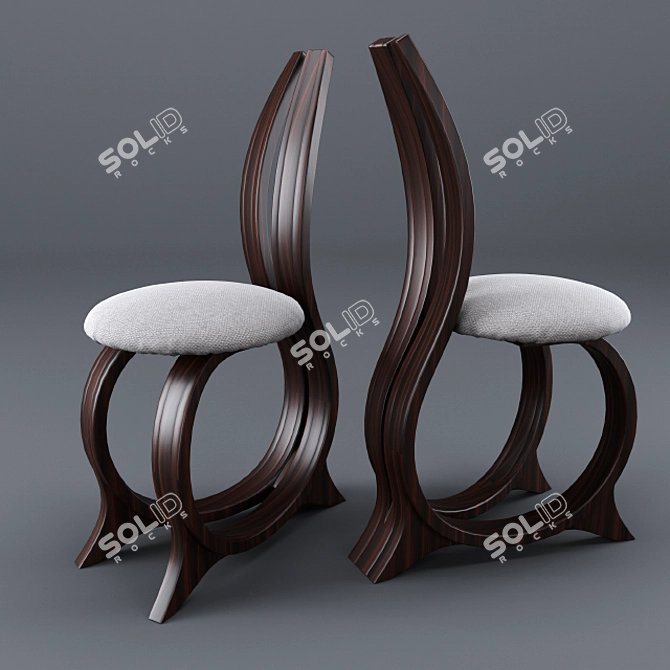 Modern "MONDELUX" Table and Chair Set 3D model image 3