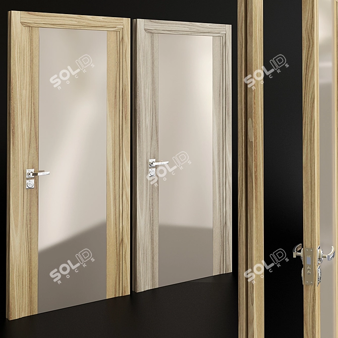 Contemporary V: Modern Interior Door 3D model image 1