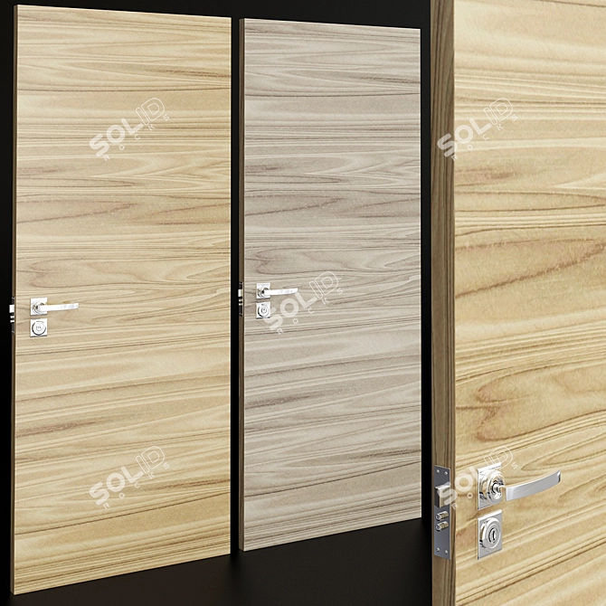 Contemporary P-Illusion Interior Door 3D model image 1