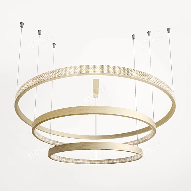 Minimalist LED Pendant Light 3D model image 1