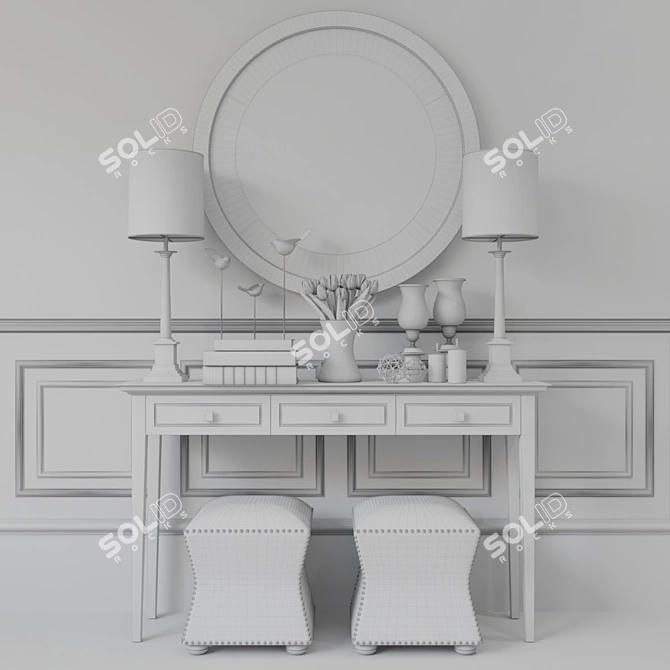 Elegant Home Decor Set 3D model image 3