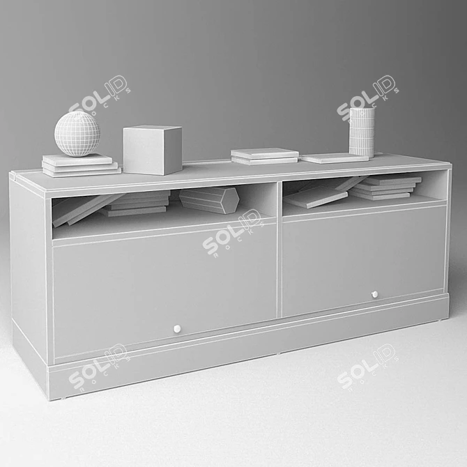 Havsta TV Stand: Stylish & Functional 3D model image 3