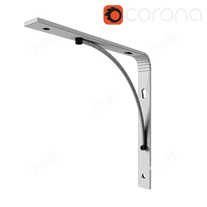 Versatile Arch Shelf Bracket: Larvij L7605BL 3D model image 2