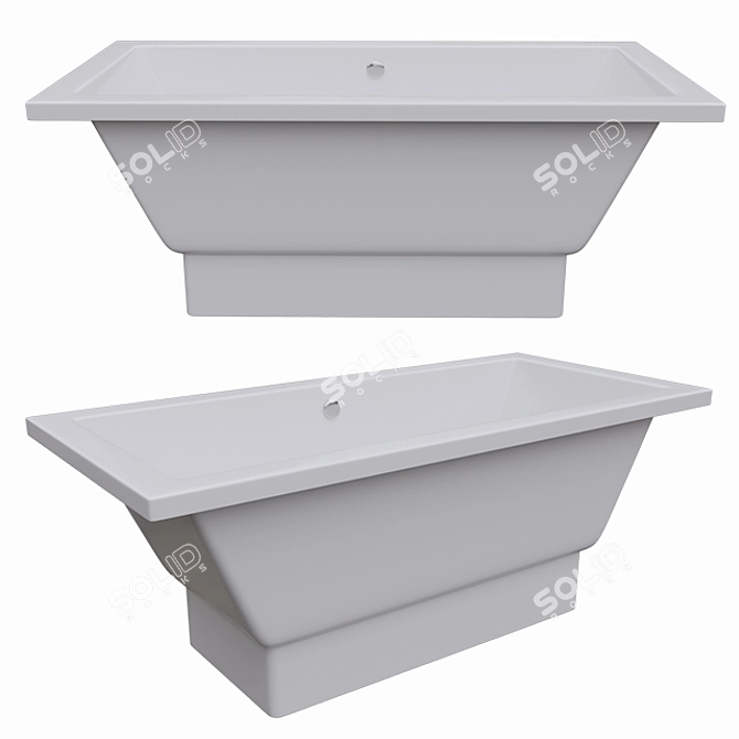 Modern Nordic Vispool Bath 3D model image 1