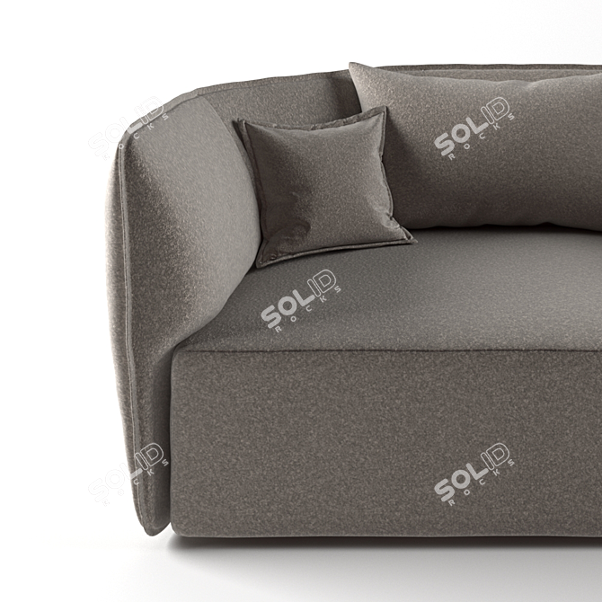 Chamfer Modular Sofa: Dynamic Design by Urquiola 3D model image 2