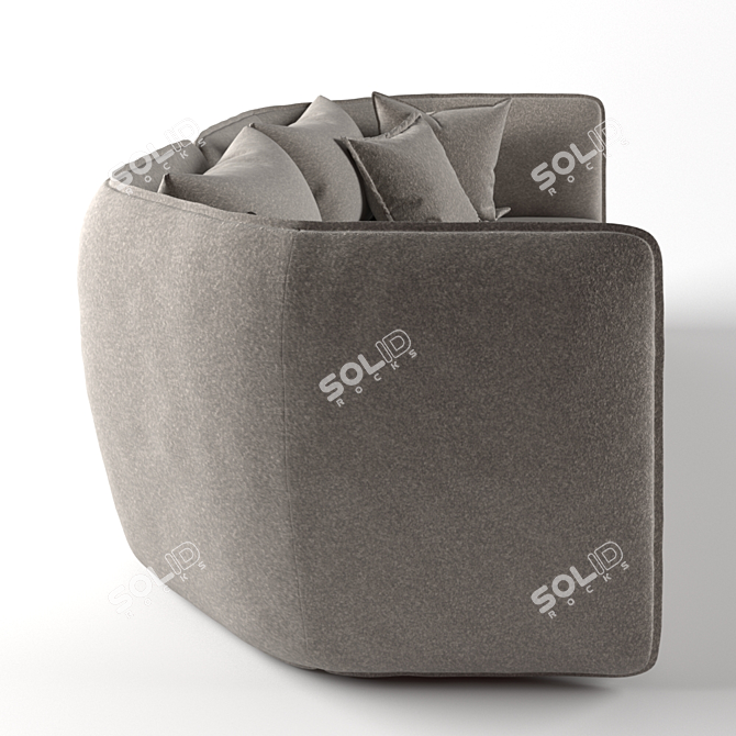 Chamfer Modular Sofa: Dynamic Design by Urquiola 3D model image 3