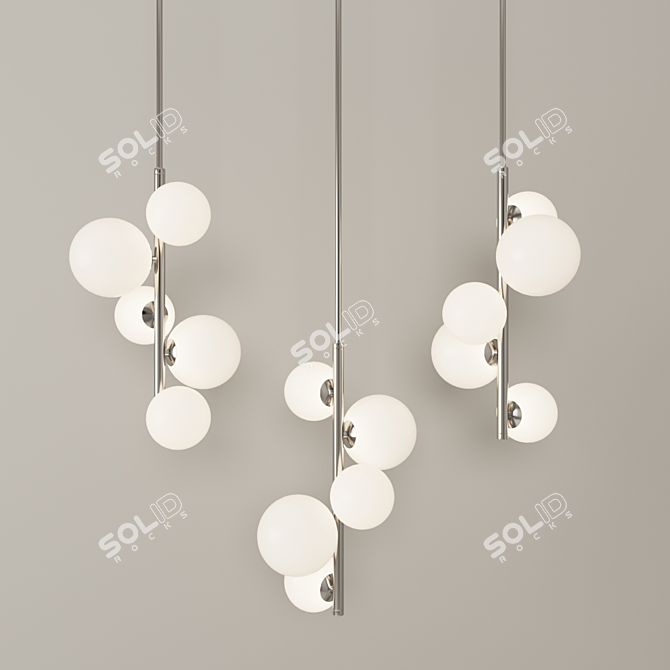 Elegant Wendt Chandelier: Adjustable Height 3D model image 1