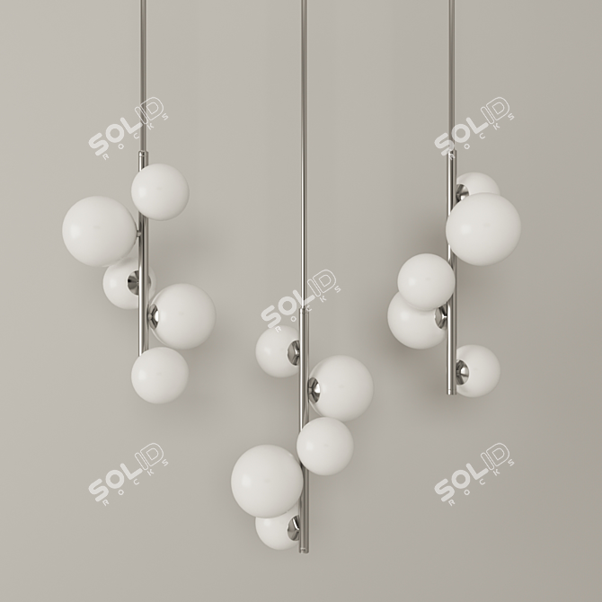 Elegant Wendt Chandelier: Adjustable Height 3D model image 2