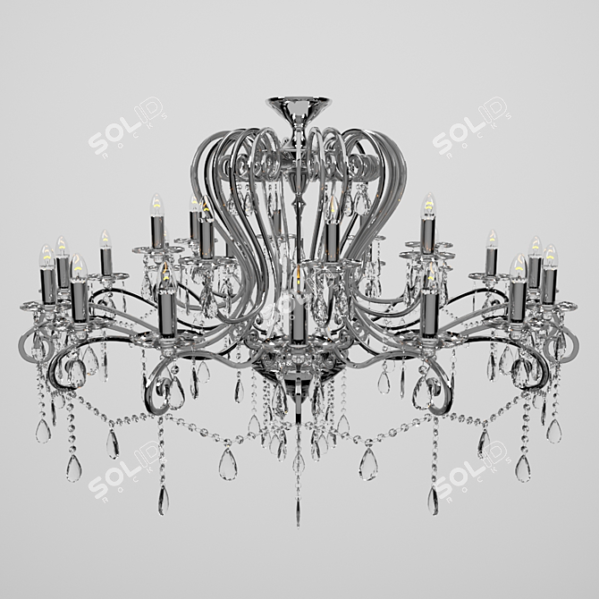 Elegant Chiaro Chandelier: Susanna Collection 3D model image 1