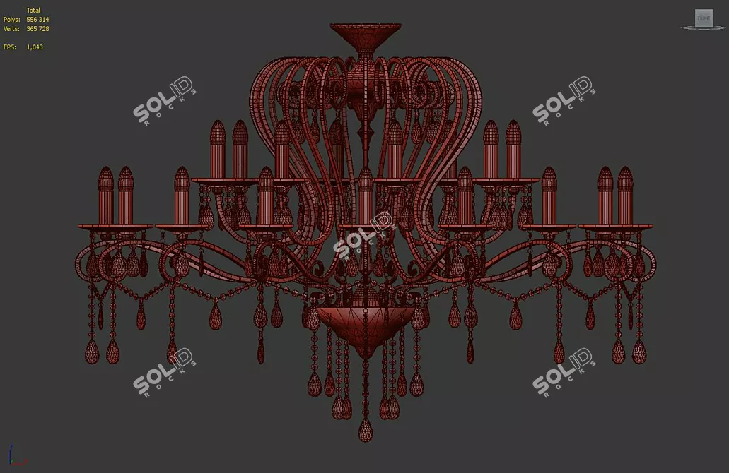 Elegant Chiaro Chandelier: Susanna Collection 3D model image 2