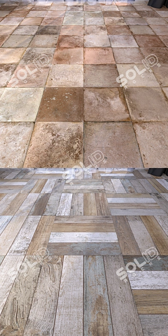 Peronda Floor Set: Variety in Texture 3D model image 2