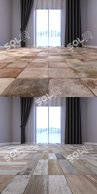 Peronda Floor Set: Variety in Texture 3D model image 3