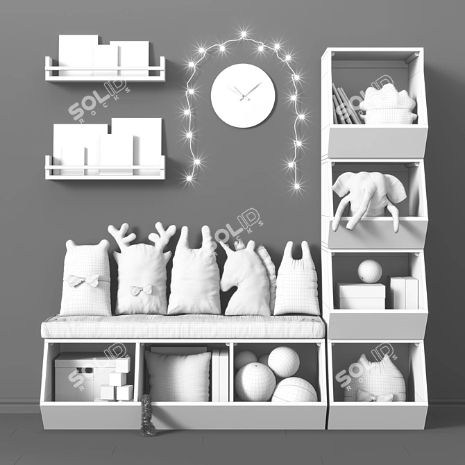 Modular Furniture and Toys Set 3D model image 3