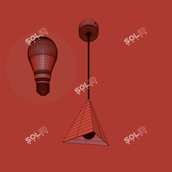 Luminex 7405 Pendant Lamp Set 3D model image 2