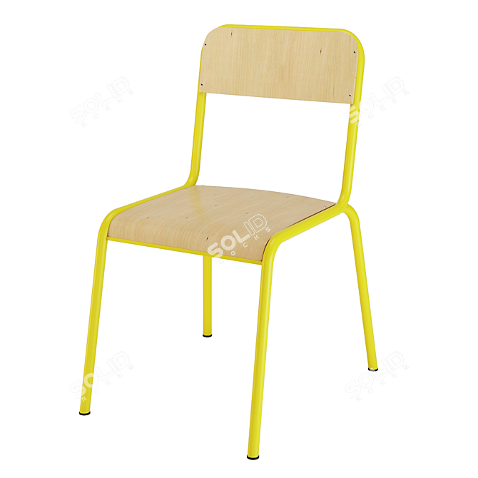 ErgoClass School Chair 3D model image 1