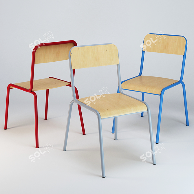 ErgoClass School Chair 3D model image 3