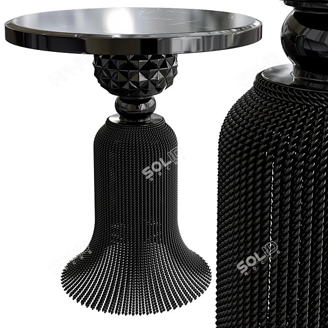 Luxurious Kay Noir Marble Table 3D model image 1