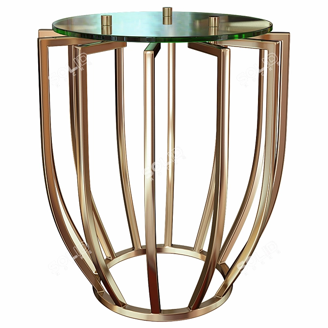 Chic and Sleek Ivette Side Table 3D model image 1