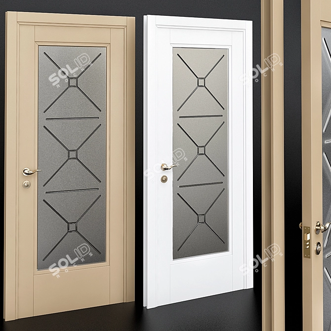 Elegant NeoClassic Door 3D model image 1