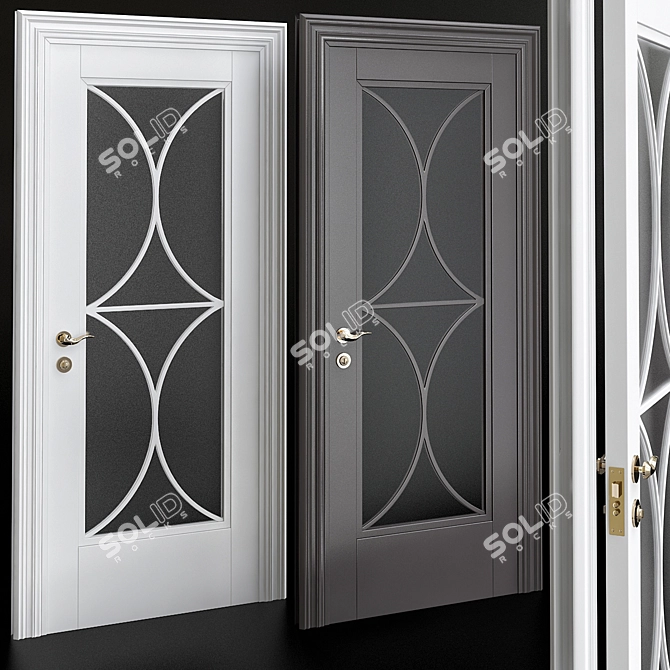 Neoclassic Solo: Elegant Interior Door 3D model image 1