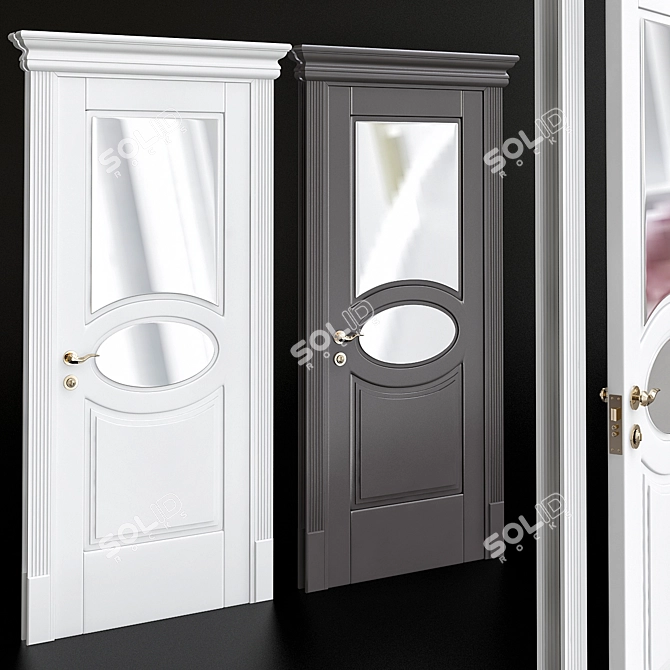 Elegant Neoclassic Doors 3D model image 1