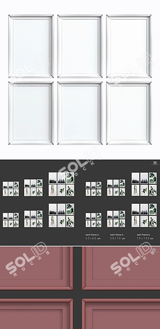 Versatile Picture Frame Set - 47 3D model image 3