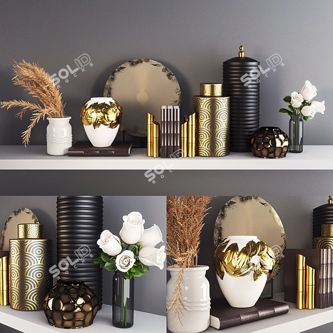 Elegant Decor Set 3D model image 1