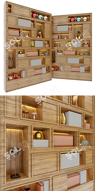 Decorative Shelf Set 3D model image 2