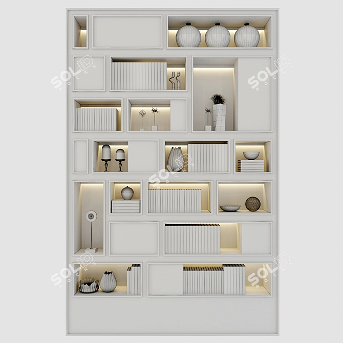 Decorative Shelf Set 3D model image 3