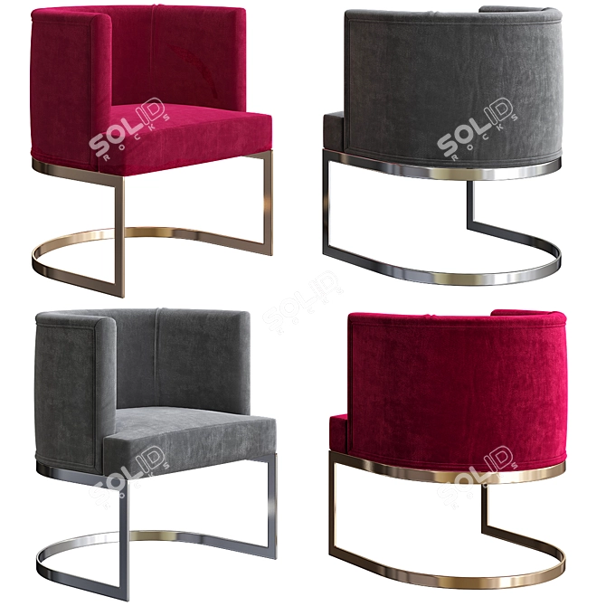 Miami Luxury Easy Chair | Stylish and Comfortable 3D model image 1