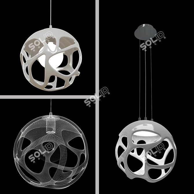Organic Mantra Pendant Light 3D model image 2