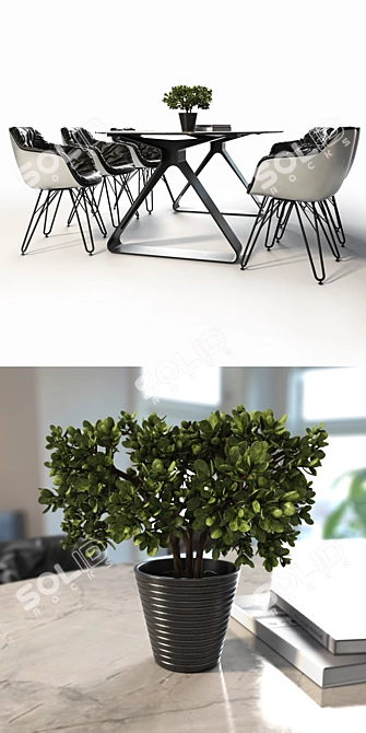 Elegant Lap and Stay Table 3D model image 3