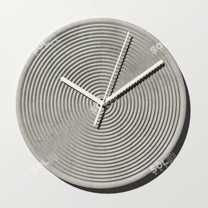 Modern Minimalist Wall Clock 3D model image 1