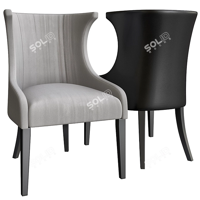 Elegant Eichholtz Elson Wingback Chair 3D model image 1