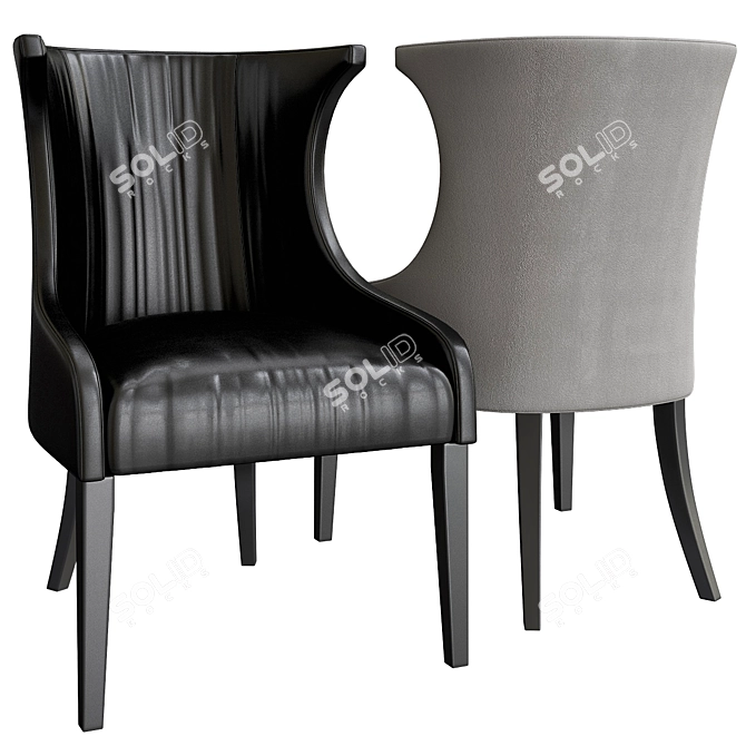 Elegant Eichholtz Elson Wingback Chair 3D model image 2