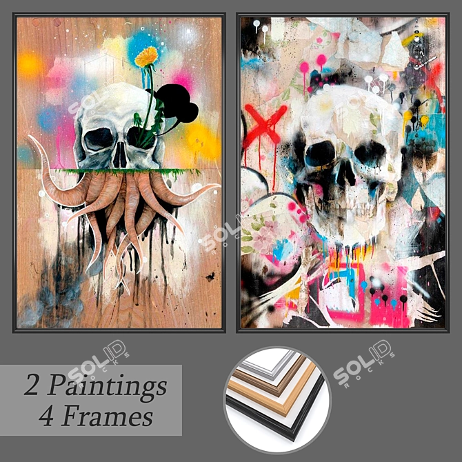 Versatile Wall Art Set: No. 386 3D model image 1