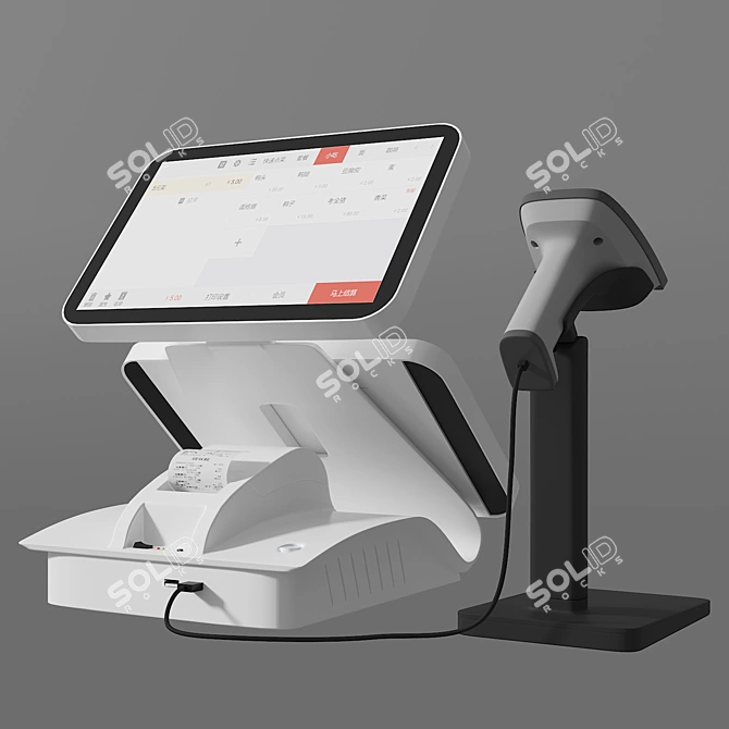 Internet-inspired Cashier 3D model image 1