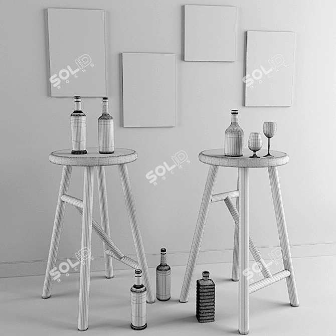 Sleek Bar & Restaurant Set 3D model image 3