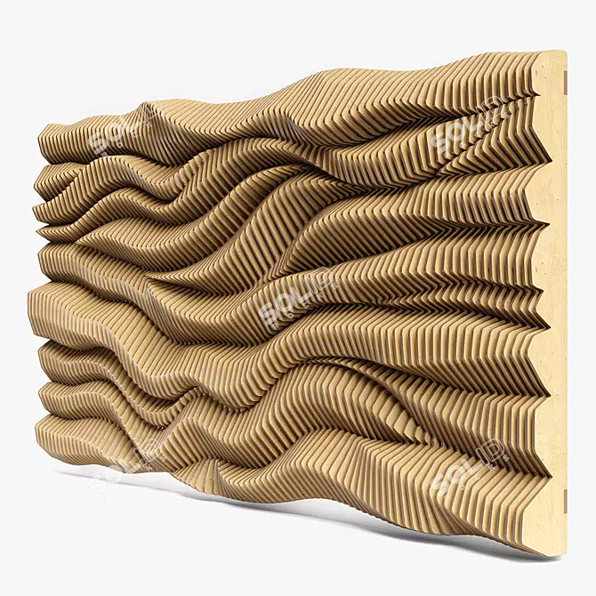 Parametric 3D Wall: Unique 2200x4400mm Design 3D model image 1